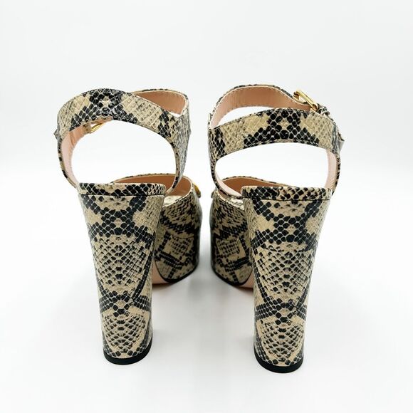 Gucci Baby Horsebit Platform Sandal Python Heels New EU 40 US 10 - Picture 6 of 13